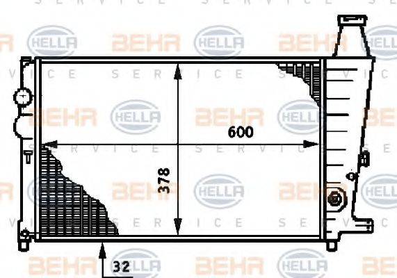 BEHR HELLA SERVICE 8MK376719191 Радіатор, охолодження двигуна