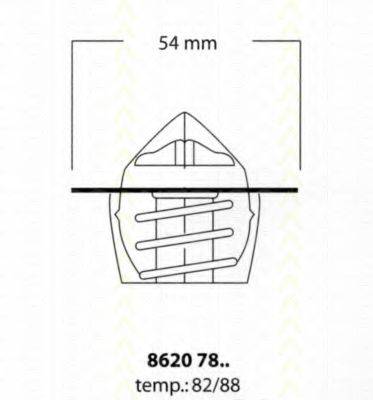 TRISCAN 86207882 Термостат, охолоджуюча рідина