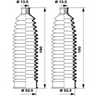 MOOG K150254 Комплект пильника, рульове керування