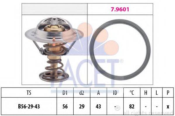 FACET 78339 Термостат, охолоджуюча рідина