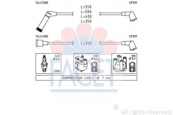 FACET 47120 Комплект дротів запалювання