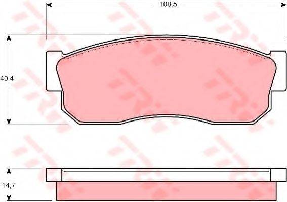 TRW GDB988 Комплект гальмівних колодок, дискове гальмо
