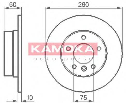 KAMOKA 103498 гальмівний диск