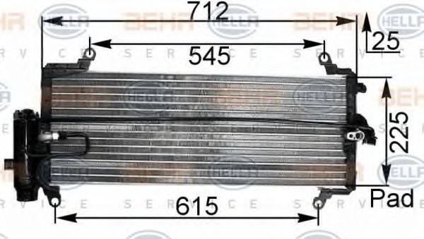 HELLA 8FC351300461 Конденсатор, кондиціонер