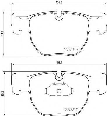 HELLA 8DB355009301 Комплект гальмівних колодок, дискове гальмо