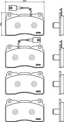 HELLA 8DB355015681 Комплект гальмівних колодок, дискове гальмо