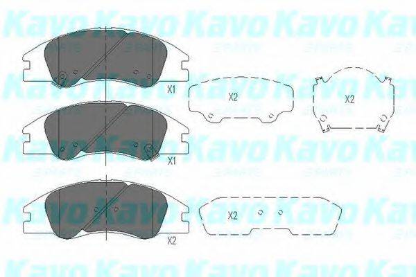 KAVO PARTS KBP4003 Комплект гальмівних колодок, дискове гальмо