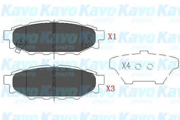 KAVO PARTS KBP8005 Комплект гальмівних колодок, дискове гальмо