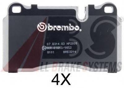 A.B.S. 37895S Комплект гальмівних колодок, дискове гальмо