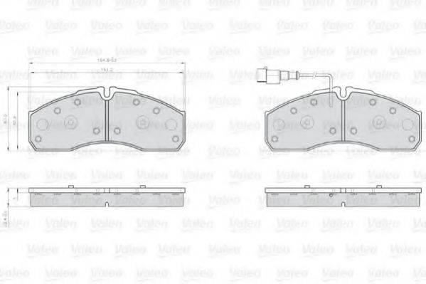 VALEO 873160 Комплект гальмівних колодок, дискове гальмо
