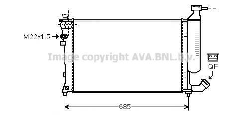 AVA QUALITY COOLING CN2155 Радіатор, охолодження двигуна
