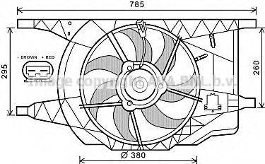 AVA QUALITY COOLING RT7546 Вентилятор, охолодження двигуна
