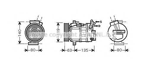AVA QUALITY COOLING RTK389 Компресор, кондиціонер