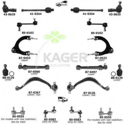 KAGER 800865 Підвіска колеса