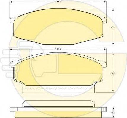 GIRLING 6107489 Комплект гальмівних колодок, дискове гальмо