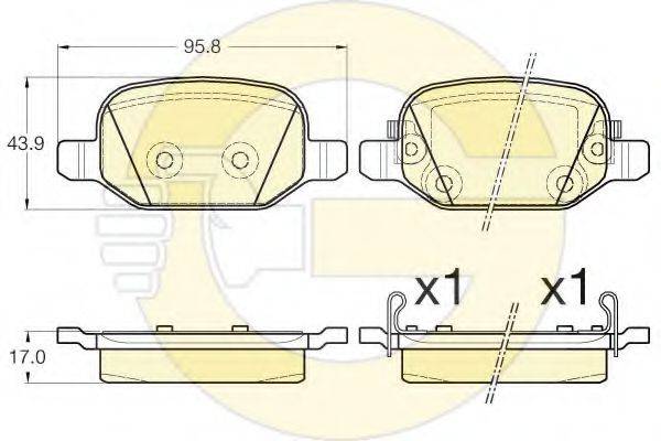 GIRLING 6120021 Комплект гальмівних колодок, дискове гальмо