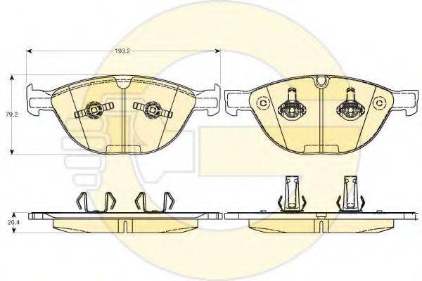 GIRLING 6120262 Комплект гальмівних колодок, дискове гальмо