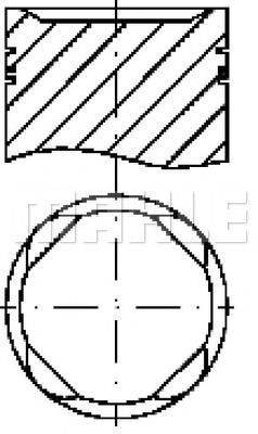 MAHLE ORIGINAL E25460 Поршень