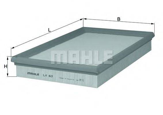 MAHLE ORIGINAL LX63 Повітряний фільтр