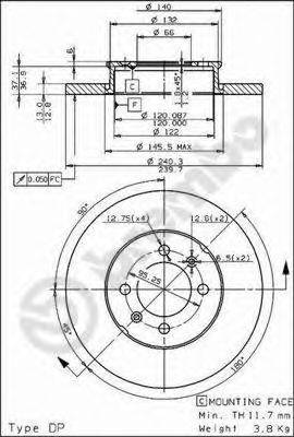 BRECO BS7340 гальмівний диск
