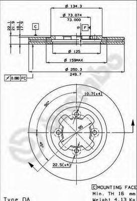 BRECO BS7904 гальмівний диск