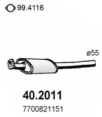 ASSO 402011 Передглушувач вихлопних газів