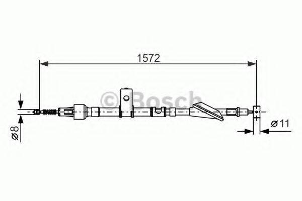 BOSCH 1987477607 Трос, стоянкова гальмівна система