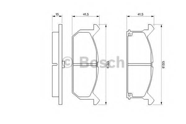 BOSCH 0986461751 Комплект гальмівних колодок, дискове гальмо