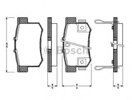 BOSCH 0986TB2181 Комплект гальмівних колодок, дискове гальмо