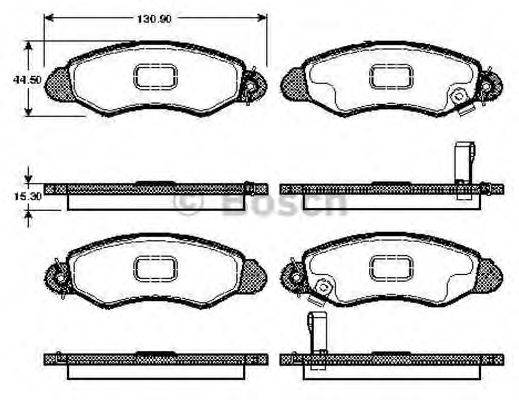 BOSCH 0986TB2785 Комплект гальмівних колодок, дискове гальмо