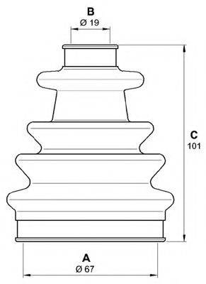 OPEN PARTS SJK712900 Комплект пильника, приводний вал