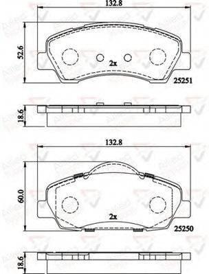 COMLINE ADB02199 Комплект гальмівних колодок, дискове гальмо