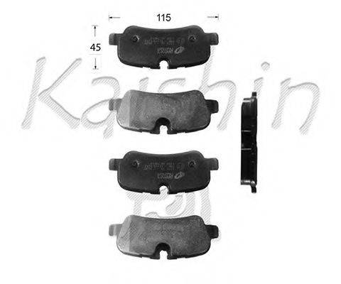 KAISHIN D10169 Комплект гальмівних колодок, дискове гальмо