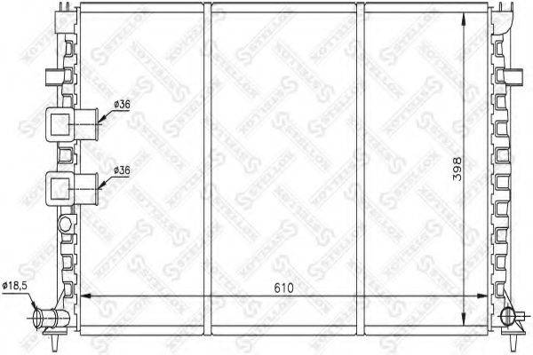 STELLOX 1025663SX Радіатор, охолодження двигуна