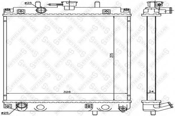 STELLOX 1025706SX Радіатор, охолодження двигуна