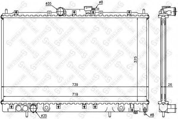 STELLOX 1025962SX Радіатор, охолодження двигуна