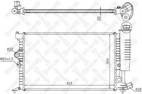 STELLOX 1026139SX Радіатор, охолодження двигуна