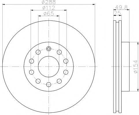 HELLA PAGID 8DD355109571 гальмівний диск