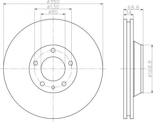 HELLA PAGID 8DD355109751 гальмівний диск