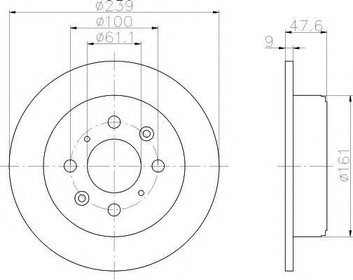 HELLA PAGID 8DD355104951 гальмівний диск