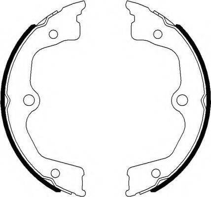 HELLA PAGID 8DA355051071 Комплект гальмівних колодок, стоянкова гальмівна система