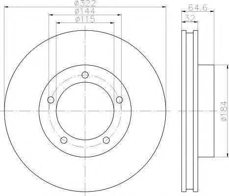HELLA PAGID 8DD355120021 гальмівний диск