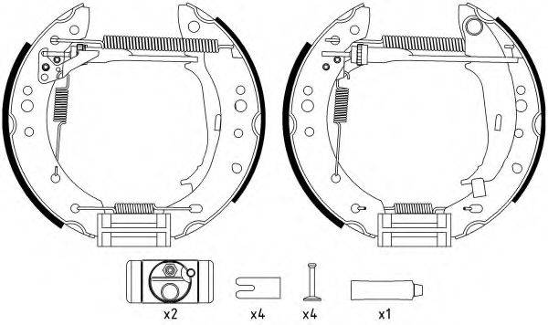 HELLA PAGID 8DB355022931 Комплект гальмівних колодок