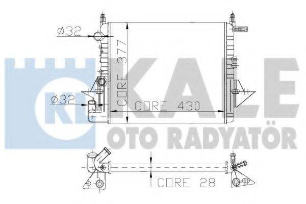 KALE OTO RADYATOR 137500 Радіатор, охолодження двигуна