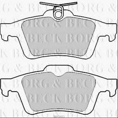 BORG & BECK BBP2403 Комплект гальмівних колодок, дискове гальмо