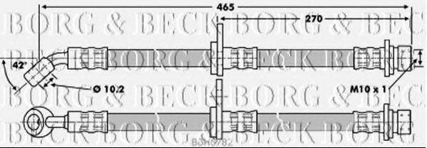 BORG & BECK BBH6782 Гальмівний шланг