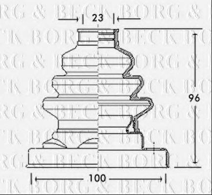 BORG & BECK BCB2679 Пильовик, приводний вал
