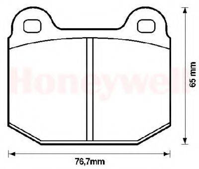 BENDIX 571543B Комплект гальмівних колодок, дискове гальмо