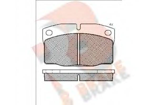 R BRAKE RB1092 Комплект гальмівних колодок, дискове гальмо