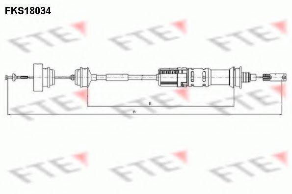 FTE FKS18034 Трос, управління зчепленням